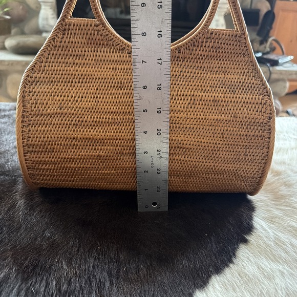 Rattan Bag Hand Woven In Kauai Hawaii Vintage New Never Used Made In Hawaii - Picture 6 of 12